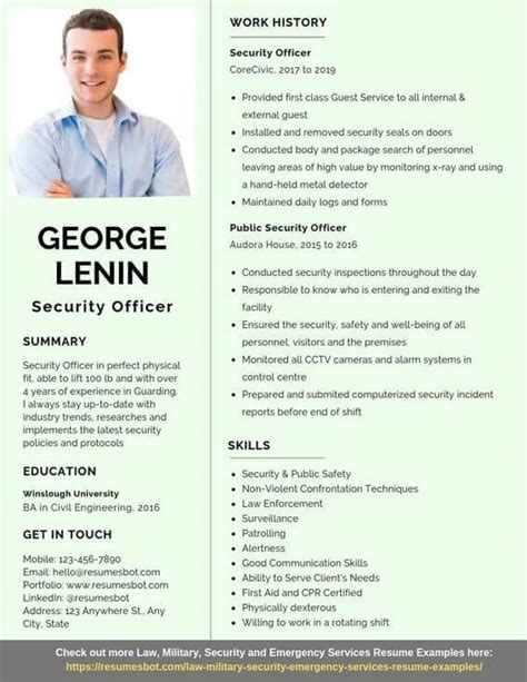 13 Security Officer Resume Examples for 2024.